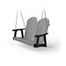 YardCraft Wisby Poly Adirondack Porch Swing Plastic in Gray/Black | 36 H x 52 W x 25 D in | Wayfair PAS-DB