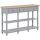 Table console Gris 120x30x76 cm mdf - Vidaxl