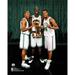 Kevin Garnett Paul Pierce and Ray Allen Boston Celtics Unsigned Larry O'Brien Championship Trophy Photograph