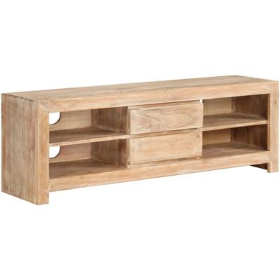 TV-Schrank Akazienholz Massiv 120 x 30 x 40 cm Hellbraun Vidaxl