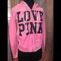 Pink Victoria's Secret Tops | Bogo 50% Victoria Secret Pink Cheetah Print Zip | Color: Pink | Size: Xs