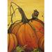 Toland Home Garden Pumpkin Portrait Polyester Garden Flag Metal in Orange | 40 H x 28 W in | Wayfair 1012224