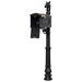 Qualarc Lewiston Locking Post Mounted Mailbox Aluminum in Black | 72 H x 8 W x 20 D in | Wayfair LML-701-BL