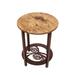 Union Rustic Miya End Table w/ Storage Wood in Brown/Gray | 23 H x 17 W x 17 D in | Wayfair F2675A3410524A21AE02D869A4508529