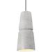 Radiance Small Cone 6" Wide Concrete Ceramic Mini Pendant