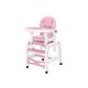 Baby High Chair Pink Multi-Function for Children Dining Baby High Chair Home Dining Table Baby Seats 3 Mode with Pu Seat Cushion and Seat Belt