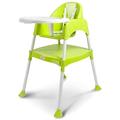 Baby High Chair Green Baby High Chair Restaurant Baby High Chair for Children for Children Multifunction Portable Folding Baby High Chair with Plastic Tray