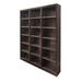 " 18 Shelf Triple Wide Wood Bookcase, 84 inch Tall, Espresso Finish - Concepts in Wood MI7284-E"