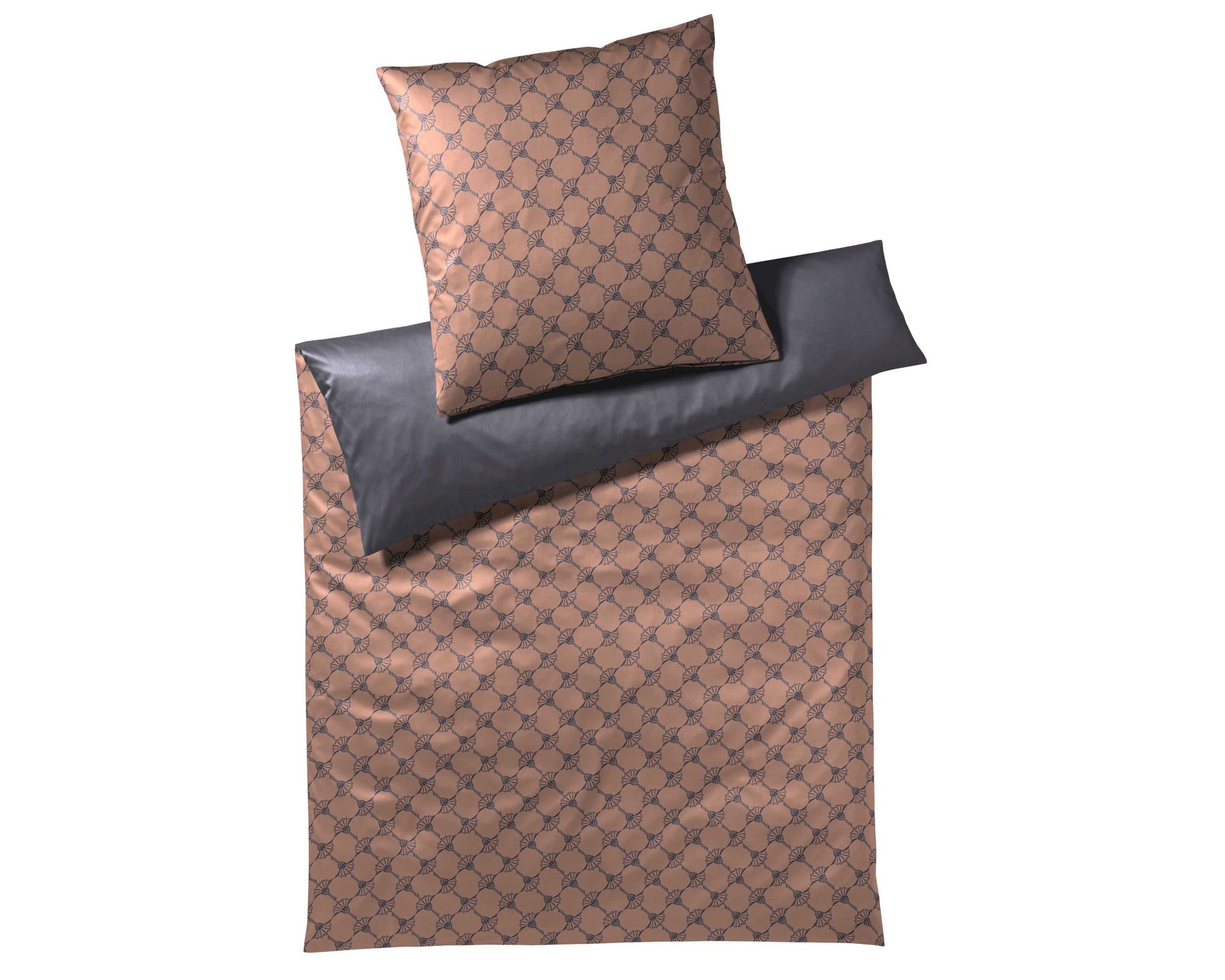 JOOP! »Cornflower Double« Festive Copper 4083-07 Bettwäsche / 200x200 cm / 2x 80x80 cm Image