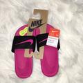 Nike Shoes | Bnwt Girls Black And Pink Nike Kawa Slides | Color: Black/Pink | Size: Various