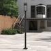Mercury Row® Esquibel 1-Light LED Lamp Post Aluminium/Metal in Black/Gray | 113.75 H x 9.25 W x 9.25 D in | Wayfair