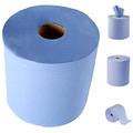 Wellpack Europe 12 x Rolls of Blue 2 PLY Embossed Centre Feed Kitchen Paper Towel