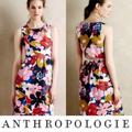 Anthropologie Dresses | Anthropologie Whit Two Retro 60s 70s Mod Floral Print Open Back Dress 2 | Color: Blue/Pink | Size: 2