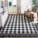 White 36 x 0.25 in Area Rug - Fleur De Lis Living Brayton Hand-Hooked Wool Black/Ivory Area Rug Wool | 36 W x 0.25 D in | Wayfair