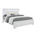 Pompei Metallic Queen Bed - Global Furniture USAPOMPEI-WH-QB