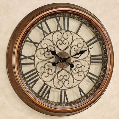 Cassia Wall Clock Antique Bronze , Antique Bronze