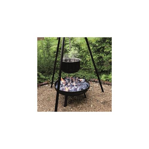 Grill Schwenkgrill Feuerschale mit Topf und 2 Flammlachs-Haltern 2341