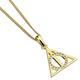 Official Harry Potter Deathly Hallows Gold Necklace Embellished with Swarovski® Crystals