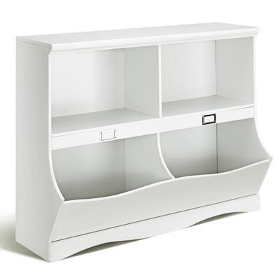 Costway Kids Storage Unit Baby Toy Organizer Children Bookshelf Bookcase-White