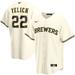 Youth Nike Christian Yelich Cream Milwaukee Brewers Alternate Replica Player Jersey