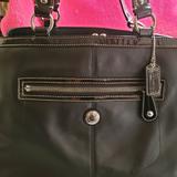 Coach Bags | Authentic Coach Black Leather/Silver Trimmed Purse | Color: Black/Silver | Size: Os