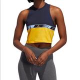 Adidas Tops | Adidas Crop Tank Top New - Xs | Color: Blue/Yellow | Size: Xs