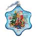 Designocracy Holiday Splendor Guardian Snowflake Shaped Ornament Glass in Blue/Green/Red | 3.5 H x 3.5 W x 3.5 D in | Wayfair 754-004