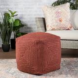Joss & Main Aurelia Outdoor Ottoman w/ Cushion in Red | 18 H x 18 W x 18 D in | Wayfair 6EC0B06EC33D4A7EA97C79DB8BE38D23