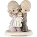 Precious Moments Welcome into God's Embrace Bisque Porcelain Figurine Porcelain/Ceramic in Brown/Indigo | 5.51 H x 3.58 W x 4.4 D in | Wayfair