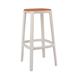 TOOU Cadrea Counter & Bar Stool w/ Padded Seat Plastic/Acrylic/Upholstered/Leather in Brown | 30 H x 17 W x 17 D in | Wayfair TO-1722CG-1776LB