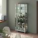 Latitude Run® Akachi Lighted Curio Cabinet Glass in Gray/White | 79.53 H x 31.5 W x 15.75 D in | Wayfair BA79478ECD984F008B1B7B6984E2B841