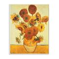 Stupell Industries Van Gogh Sunflowers Classic' by Vincent Van Gogh - Unframed Painting Print on Canvas in Orange | 19 H x 13 W x 0.5 D in | Wayfair
