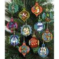 The Holiday Aisle® 12 Piece Days of Christmas Hanging Figurine Ornament Set Wood in Blue/Brown/Green | 4.5 H x 4.5 W x 0.25 D in | Wayfair