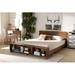 Wrought Studio™ Malaika Low Profile Storage Platform Bed Wood in Brown | 30.7 H x 80.7 W x 80.7 D in | Wayfair 66F35455F05C4F0EB5AEAD80C6A16884