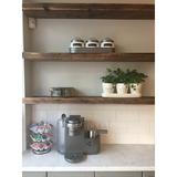 Loon Peak® Andersonville Pine Solid Wood Floating Shelf w/ Reclaimed Wood in Brown/Green | 12 H x 24 W x 2 D in | Wayfair