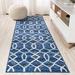 Blue/Gray 27 x 0.31 in Area Rug - Corrigan Studio® Oakden Geometric Blue/White Area Rug Polypropylene | 27 W x 0.31 D in | Wayfair