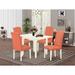 Winston Porter Tremblant Drop Leaf Rubberwood Solid Wood Dining Set Wood/Upholstered in White | Wayfair DD54FDFA27C9409CBAEDD8E39BAC61E3