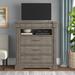 Red Barrel Studio® Haddie 4 Drawer Media Chest Wood in Brown/Gray, Size 48.03 H x 44.02 W x 19.02 D in | Wayfair 182EE7071643422DAEC8E92587698440