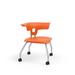 KI Furniture Ruckus Classroom Chair w/ Casters Plastic/Metal in Orange/Green | 29.5 H x 28 W x 29 D in | Wayfair RK2100H18NB-NFR-PNE-SX-CHC