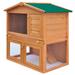 Tucker Murphy Pet™ Rabbit Hutch Bunny Cage w/ Pull Out Tray Pet House Solid Pine Wood (common for Rabbit Hutches) in Brown | Wayfair