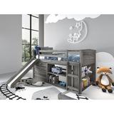 Harriet Bee Christerfer Louver Twin Low Loft 3 Piece Bedroom Set Wood/Stainless Steel in Brown/Gray | Wayfair 317B4286D77B4375975AC03A6D1A8EF7