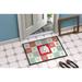 The Holiday Aisle® Conard American Eskimo 36 in. x 24 in. Non-Slip Indoor Outdoor Door Mat Synthetics in Brown | Wayfair