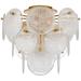 Visual Comfort Signature Collection Aerin Loire 13 Inch 4 Light Semi Flush Mount - ARN 4450G-WSG