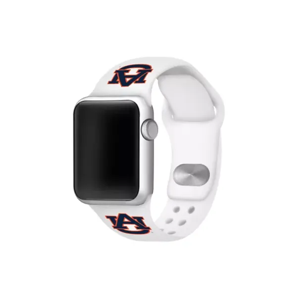 affinity-bands-ncaa-auburn-tigers-silicone-apple-watch-band-38-millimeter,-white,-38-mm/