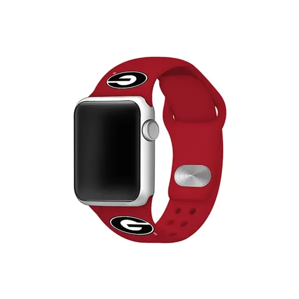 affinity-bands-ncaa-georgia-bulldogs-silicone-apple-watch-band-38-millimeter,-red,-38-mm/