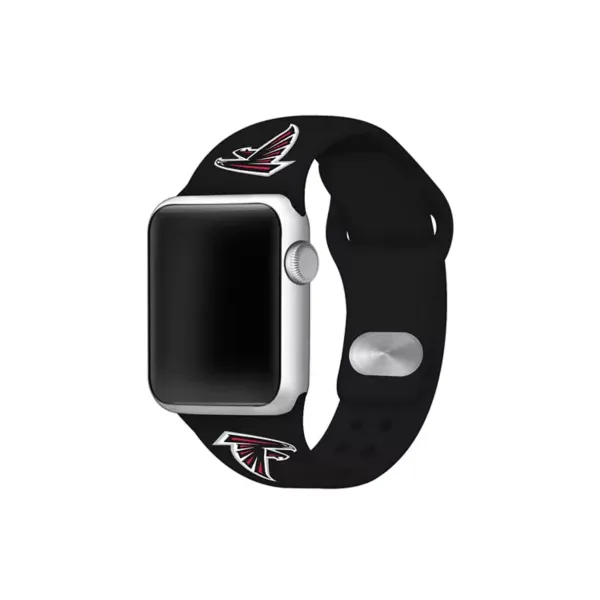 game-time®-nfl-atlanta-falcons-42-millimeter-silicone-apple-watch-band,-black/