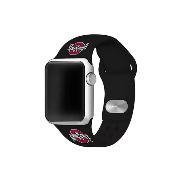 affinity-bands-ncaa-ohio-state-buckeyes-silicone-apple-watch-band-38-millimeter,-black,-38-mm/