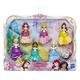 Disney Princess Collectable Dolls, Set of 6 with 6 Royal Clips Fashions, One-Clip Dresses, Toy for ages 3 years and up