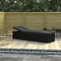 Vidaxl - Lettino Prendisole con Cuscino in Polyrattan elegante reclinabile vari colori colore : Nero