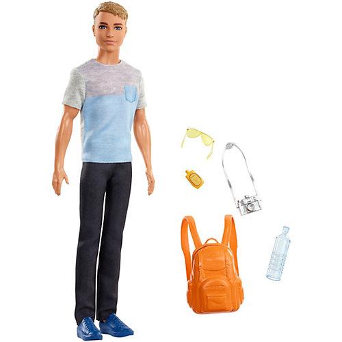 Barbie Ken Reise Puppe (blond) mit Zubehör, Anziehpuppe, Modepuppe, Barbie Urlaub mehrfarbig
